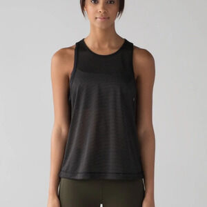 Lululemon Squad Goals Tank Trinity Mesh Black Pickleball Gym Tennis Golf Workout